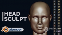Blender教程 Blender人物头部数字雕刻技术训练视频教程